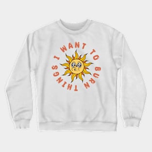 vintage sun cartoon character Crewneck Sweatshirt